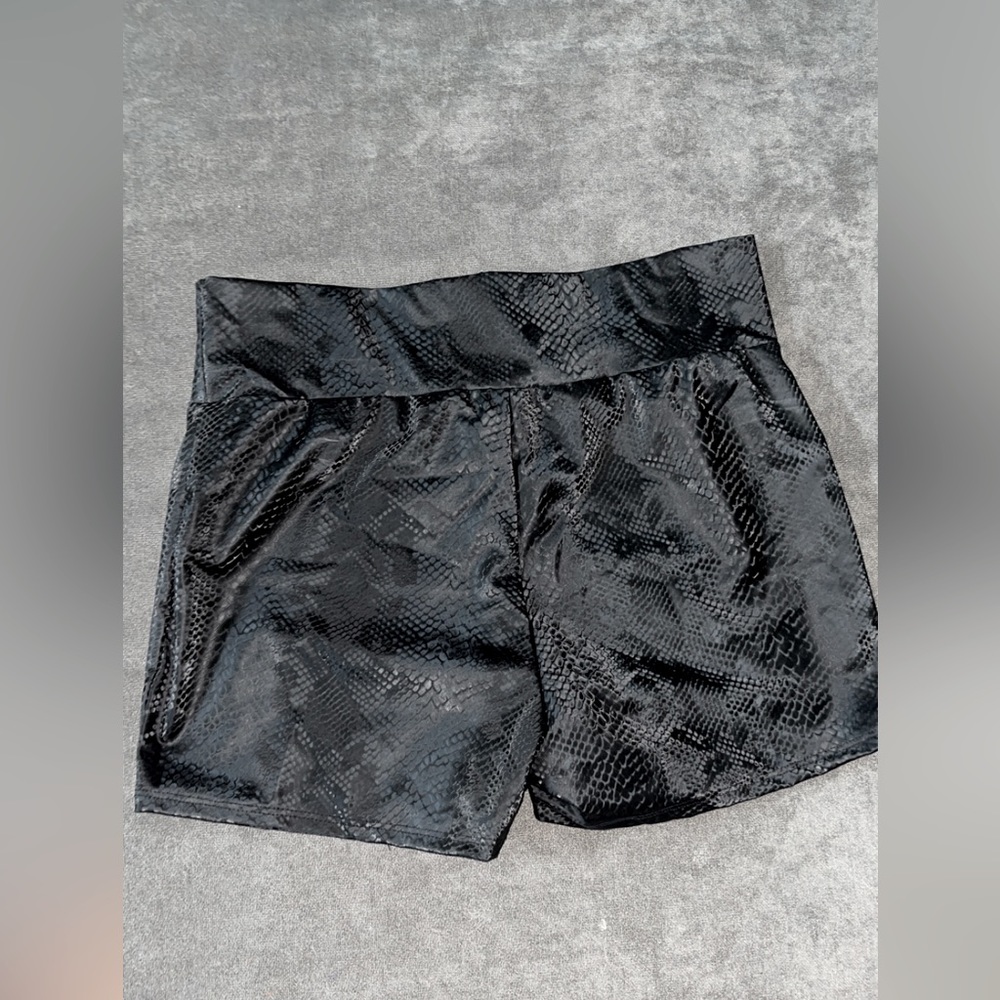black shorts
